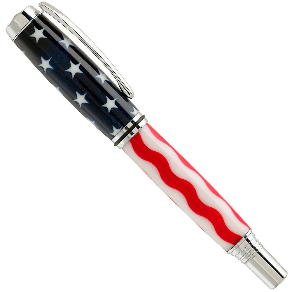 American Flag Stars Acrylic Pen Blank - Image 3