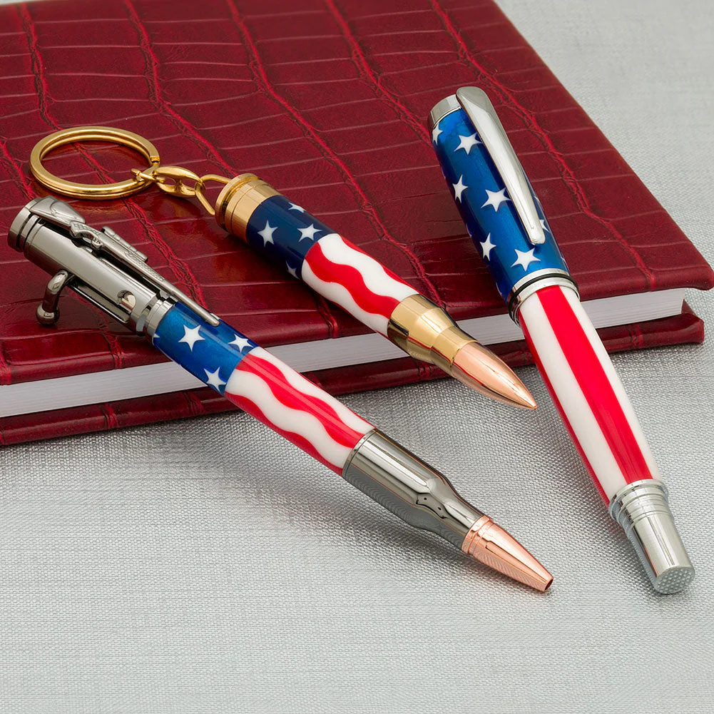 American Flag Stars Acrylic Pen Blank - Image 6