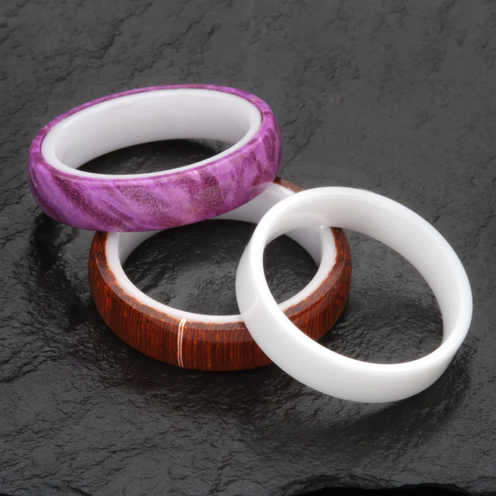 Artisan White Ceramic Comfort Fit Ring Core - Image 3