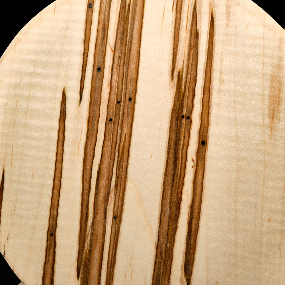 Premium Fiddleback Ambrosia Maple Turning Blank - 3" x 8" x 8" - Image 3