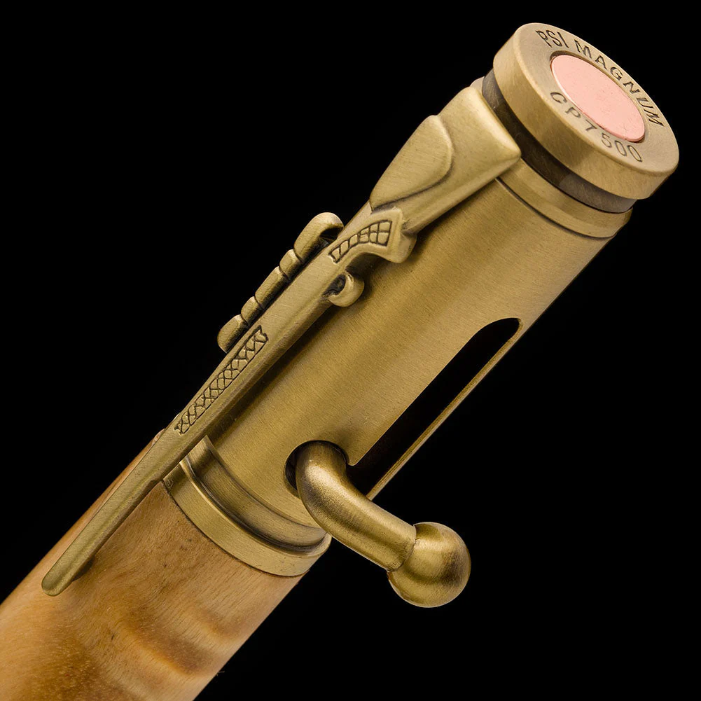 PSI Magnum Bolt Action Pen Kit - Antique Brass - Image 2