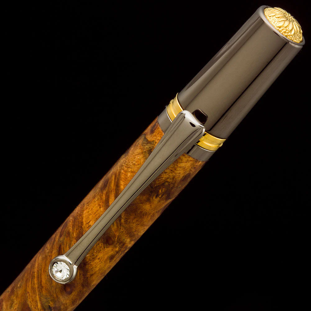 PSI Majestic Squire Pen Kit - Black Titanium & Gold Titanium - Image 2