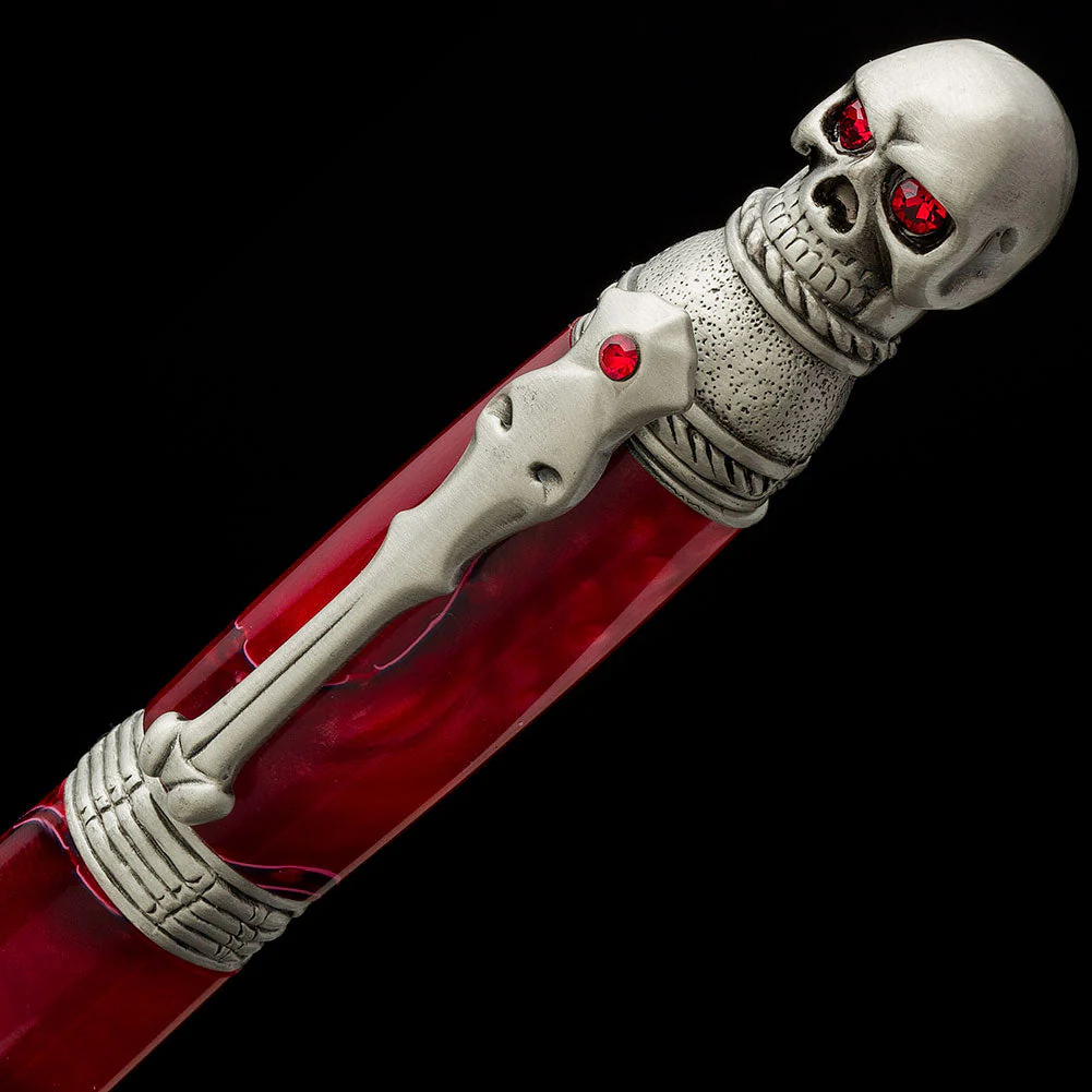 PSI Skull Twist Pen Kit - Antique Pewter - Image 2