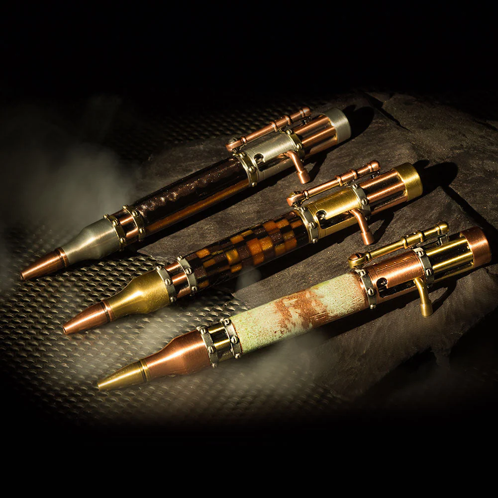 PSI Steampunk Bolt Action Pen Kit - Antique Brass & Copper - Image 4